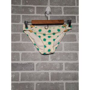Victoria Secret Womens Polka Dots Gold Rings Turquoise‎ Bikini Buttom Size Small